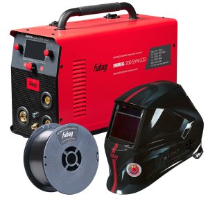 Cварочный полуавтомат FUBAG INMIG 200 SYN LCD новый дисплей (new display) + Горелка FUBAG FB 250 3 м + Маска сварщика FUBAG "Хамелеон" IR 4-13N M + Порошковая проволока самозащитная FUBAG FB 71TGS 0,8 мм, 100 мм, 1 кг