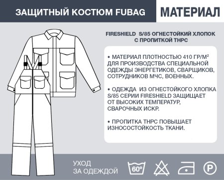 Защитный костюм Fubag размер 48-50 рост 5 в Перми фото
