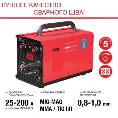 FUBAG Сварочный полуавтомат IRMIG 200 SYN с горелкой 250 А 3 м в комплекте в Перми фото