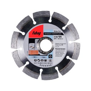 Алмазный отрезной диск FUBAG Beton Pro D125 мм/ 22.2 мм по бетону в Перми фото