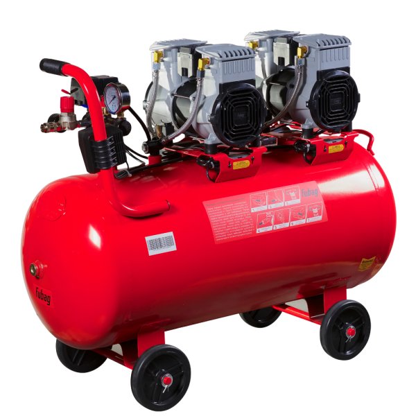 Компрессор воздушный безмасляный малошумный FUBAG OLS 500/100 CM2х2 + Набор пневмоинструмента (5 предметов) в ПОДАРОК в Перми фото