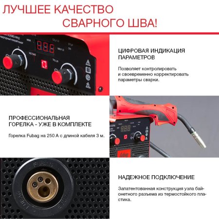 FUBAG Сварочный полуавтомат IRMIG 200 SYN с горелкой 250 А 3 м в комплекте в Перми фото