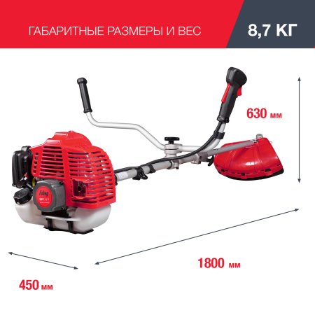 FUBAG Бензиновый триммер FPT 43R + Триммерная леска сечение витой квадрат L 130 м * 2.4 мм  в ПОДАРОК в Перми фото