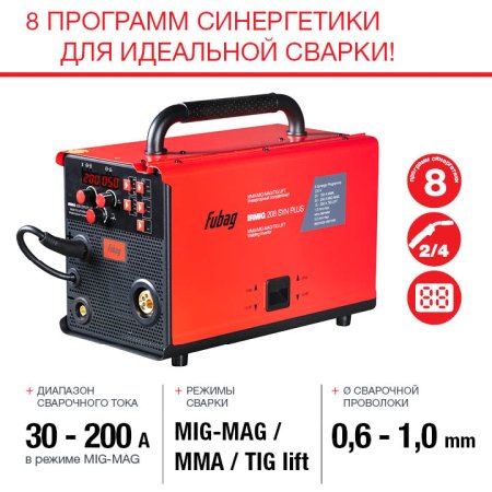 FUBAG Сварочный полуавтомат IRMIG 208 SYN PLUS c горелкой FB 250 3m в Перми фото