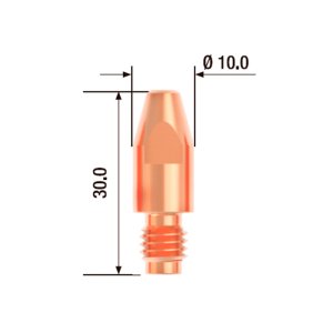 FUBAG Контактный наконечник M8х30 мм ECU D=1.4 мм (10 шт.) в Перми фото