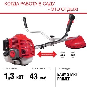 FUBAG Бензиновый триммер FPT 43 + Триммерная леска  сечение витой квадрат L 130 м * 2.4 мм в ПОДАРОК в Перми фото