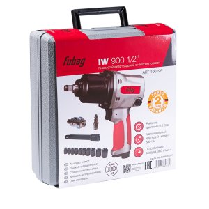 FUBAG Пневмогайковерт ударный IW900 1/2 дюйма + набор головок в кейсе в Перми фото