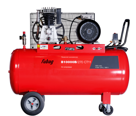 Ременной одноступенчатый компрессор FUBAG B10000B/270 CT11 + Набор пневмоинструмента 34 предмета (в кейсе) + Набор пневмоинструмента Basic S1000 3 предмета в ПОДАРОК! в Перми фото