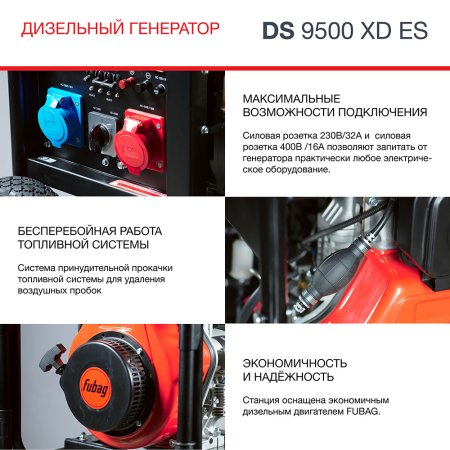 FUBAG Дизельный генератор (одно- и трехфазный) с электростартером DS 9500 XD ES в Перми фото
