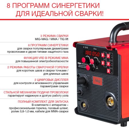 FUBAG Сварочный полуавтомат IRMIG 188 SYN PLUS c горелкой FB 250 3 м в Перми фото